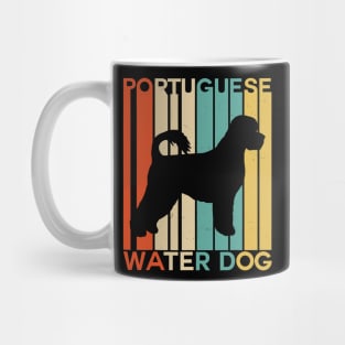 Retro Vintage Portuguese Water Dog Portie PWD Silhouette Mug